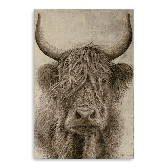 Highland Rustic Portrait Canvas Giclee